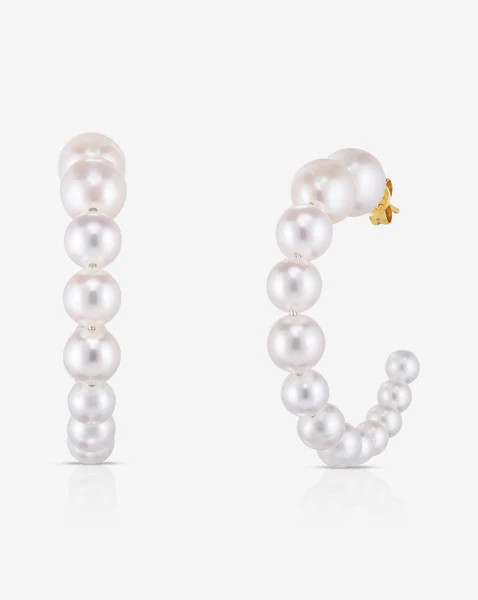 Graduated Pearl Hoops | Ring Concierge