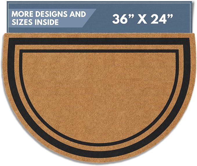 Barnyard Designs Natural Coco Coir Doormat Welcome Mat for Front Door & Outdoor Entrance, Large D... | Amazon (US)