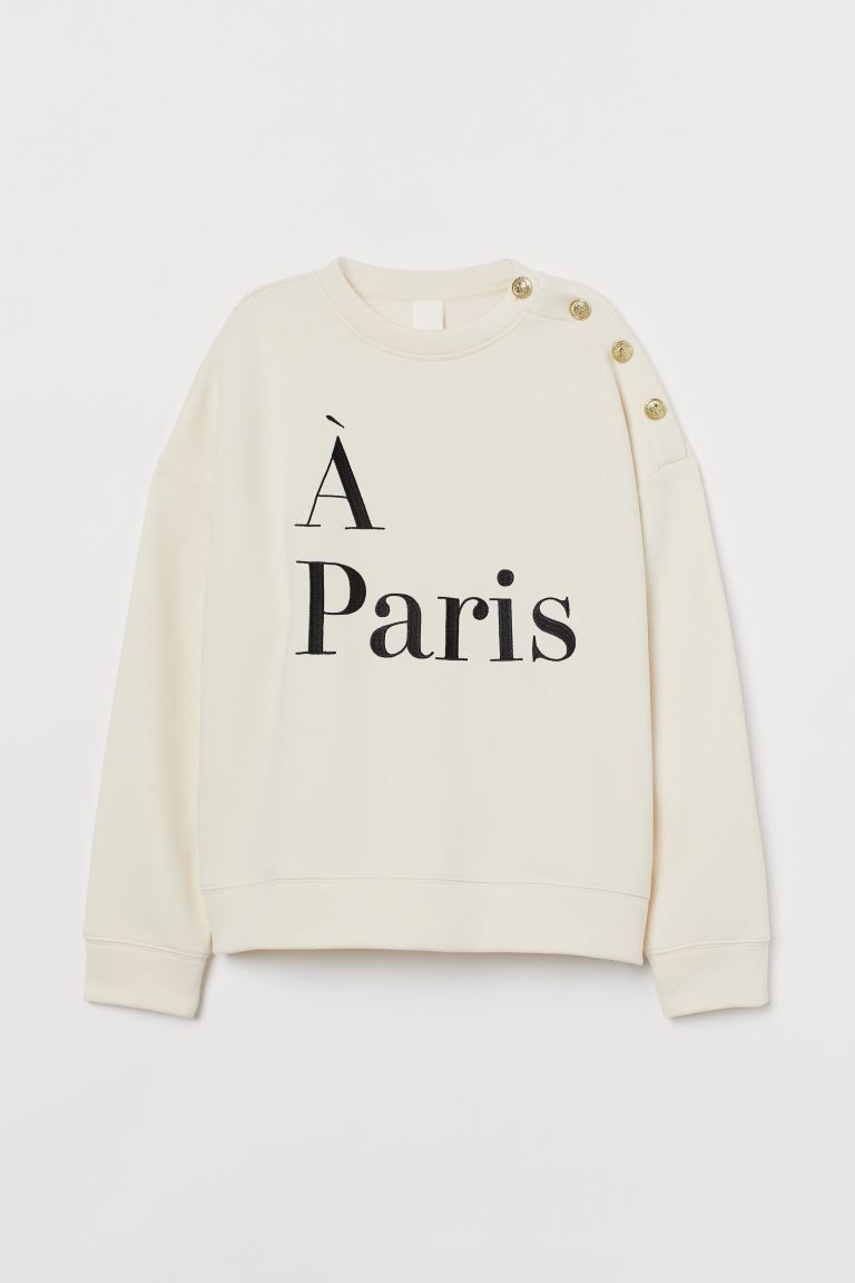 Sweatshirt with Text Design | H&M (US + CA)