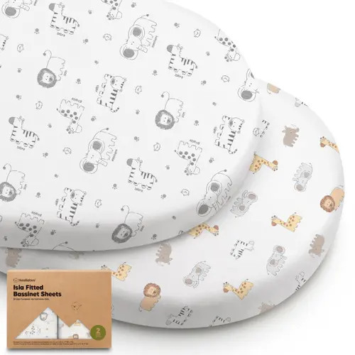KeaBabies 2-Pack Isla Fitted Bassinet Sheets in Keasafari at Nordstrom | Nordstrom