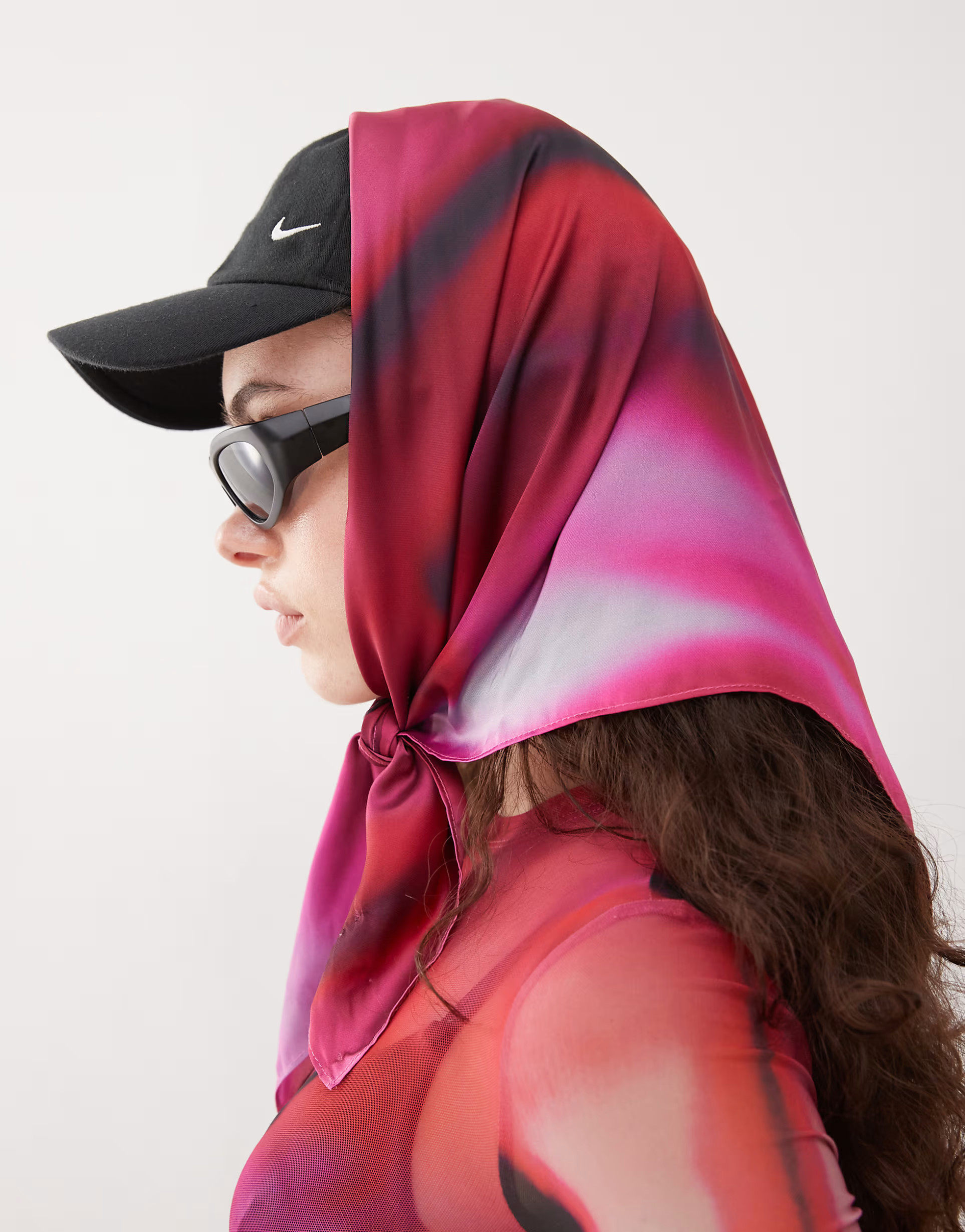 Weekday multiwear scarf in pink print | ASOS (Global)