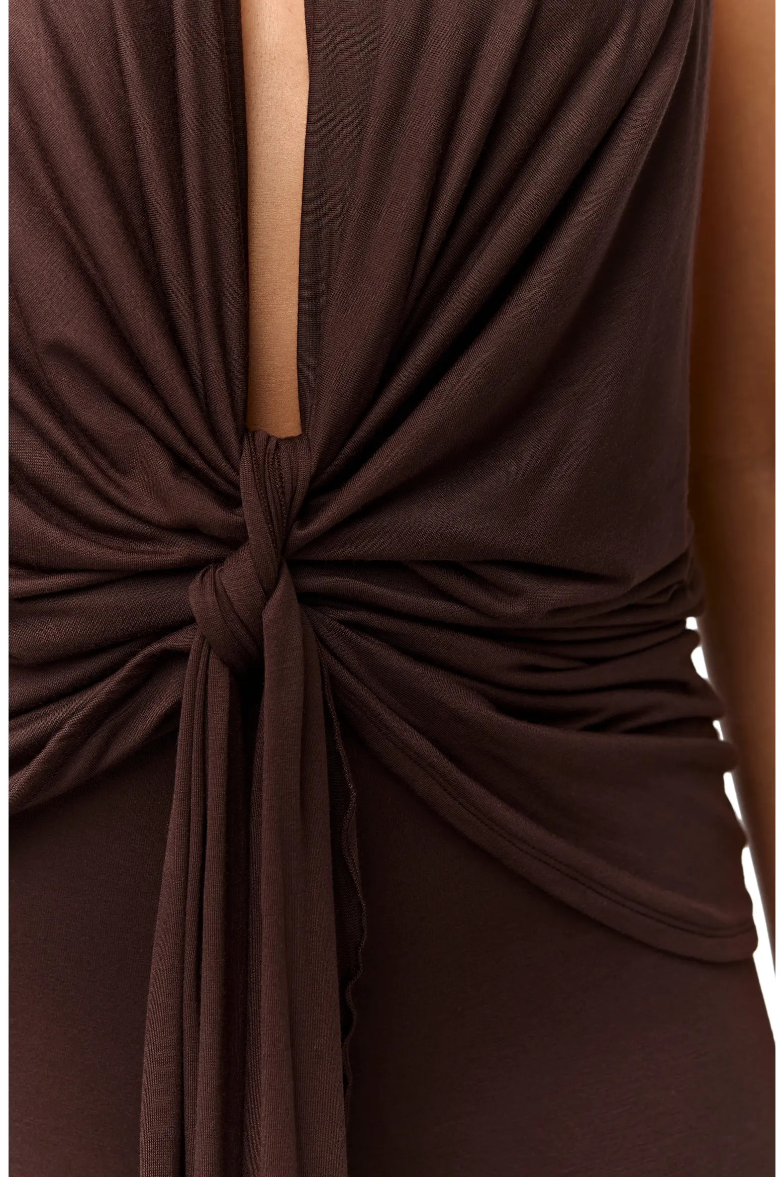Deep Plunge Neck Tie Front Halter Top (Women) | Nordstrom | Nordstrom