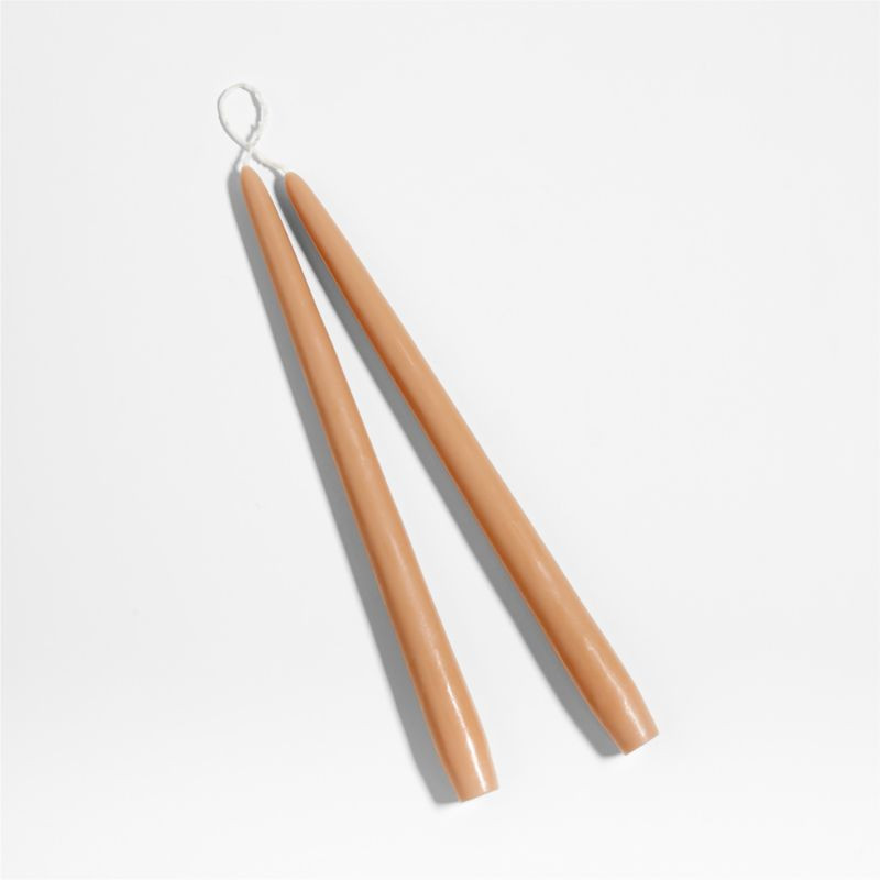 12" Dipped Latte Brown Taper Candles, Set of 2 + Reviews | Crate & Barrel | Crate & Barrel
