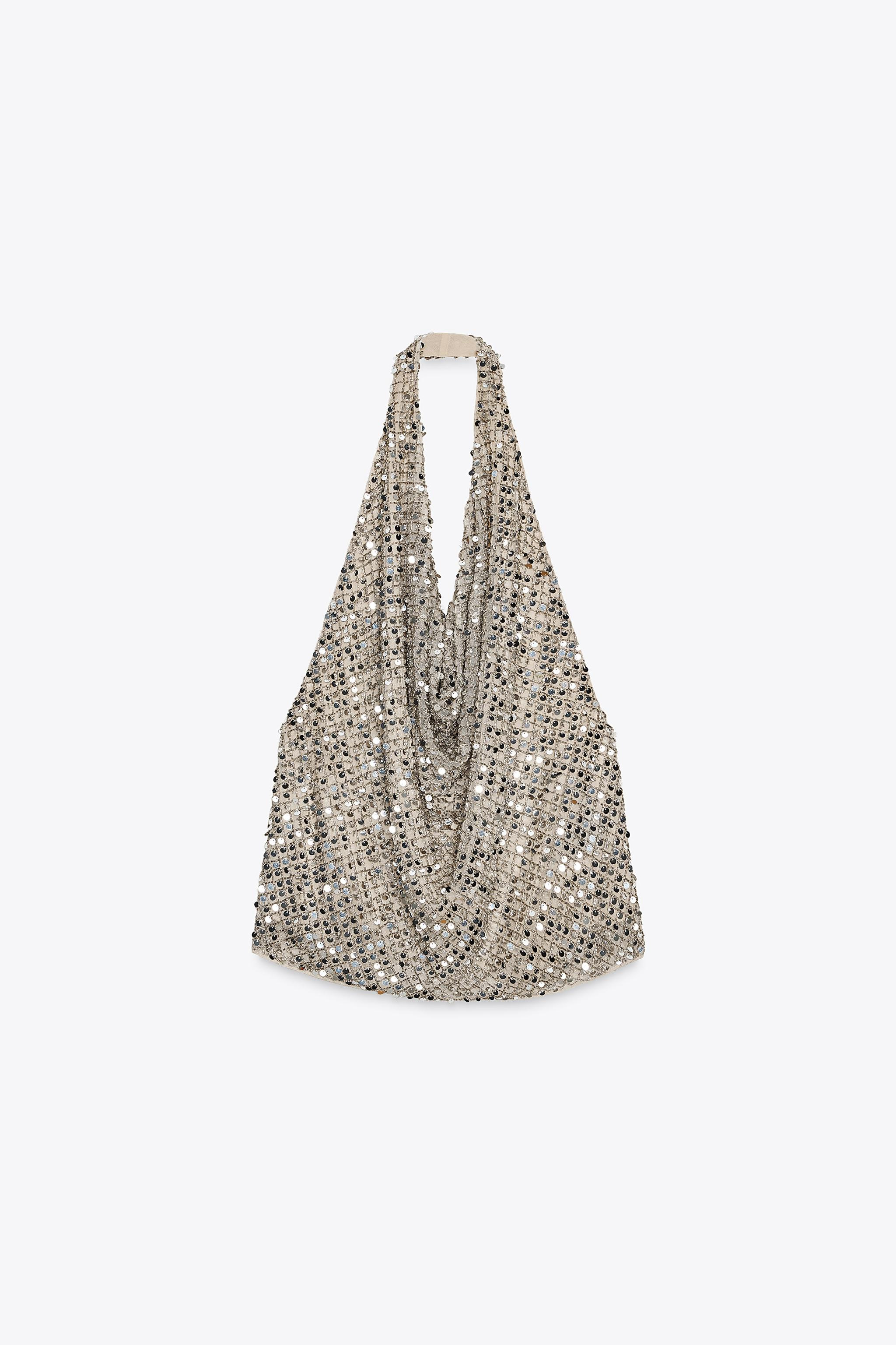 ZW COLLECTION SEQUIN HALTER TOP | Zara US