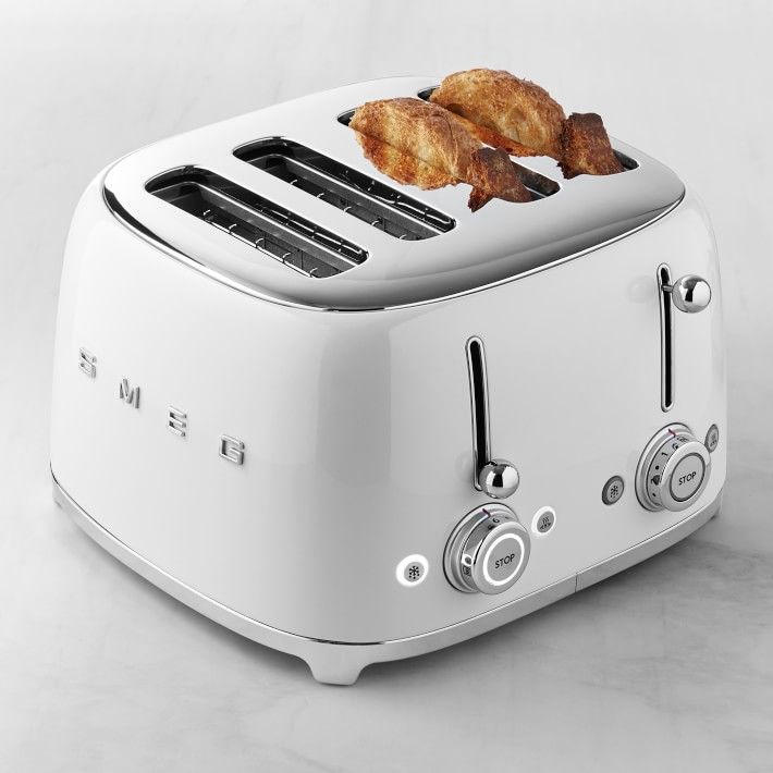 Smeg 4-Slice Toaster, White | Williams-Sonoma