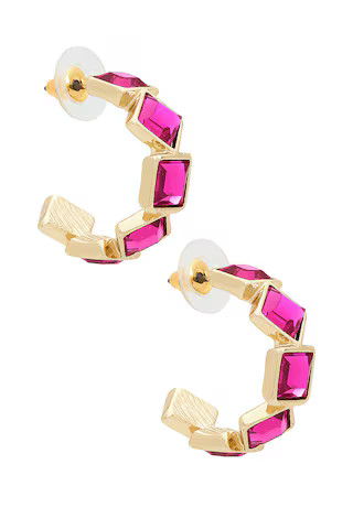 8 Other Reasons Gem Hoop Earrings in Wine from Revolve.com | Revolve Clothing (Global)