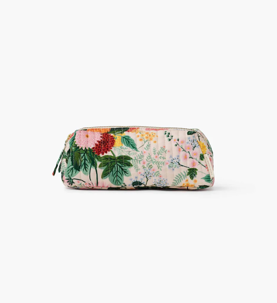 Quilted Small Cosmetic Pouch - Dahlia | Rifle Paper Co.