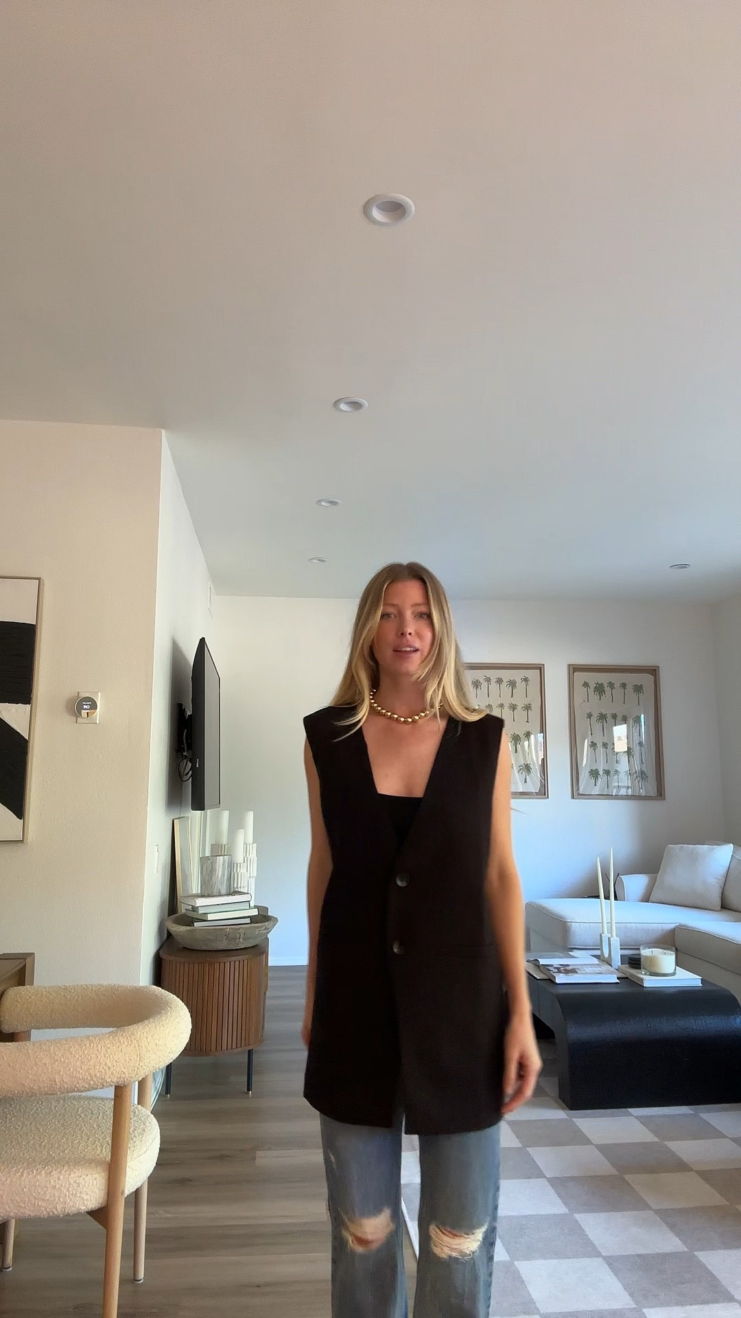 Getting ready for casting! Jeans are GRLFND from Revolve & necklace is Emma Pills

#LTKGiftGuide #LTKHoliday #LTKSeasonal