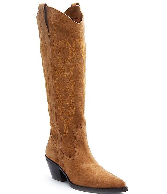 Agency Suede Tall Western Boots | Dillard's
