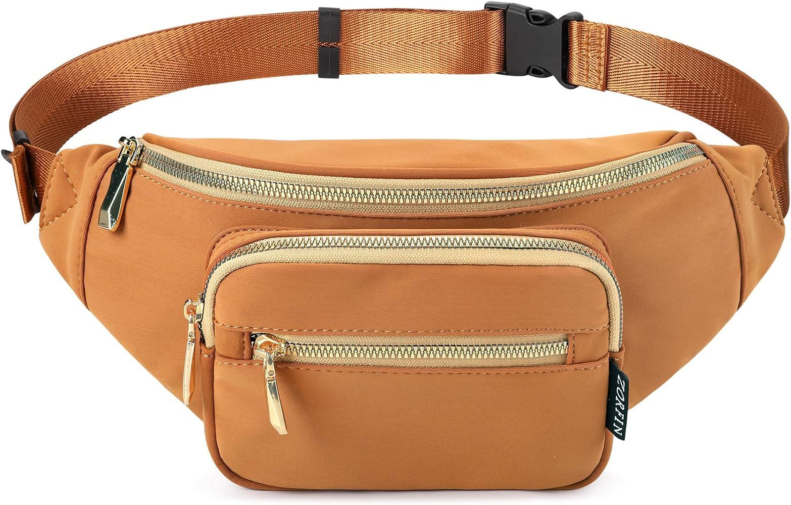 ZORFIN Fanny Packs for Women Men Fashion Crossbody bag Waist Bag for Travel Running Walking Hikin... | Amazon (US)