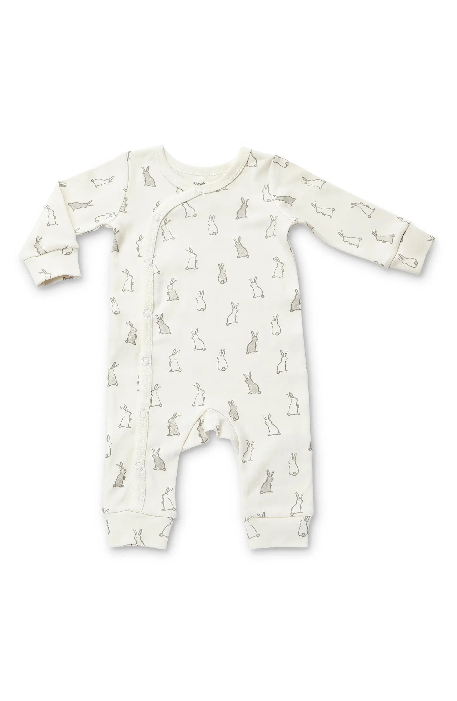 Bunny Hop Organic Cotton Wrap Romper | Nordstrom