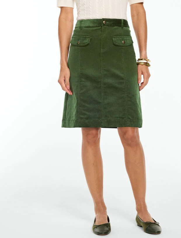 Corduroy A-Line Skirt | Talbots