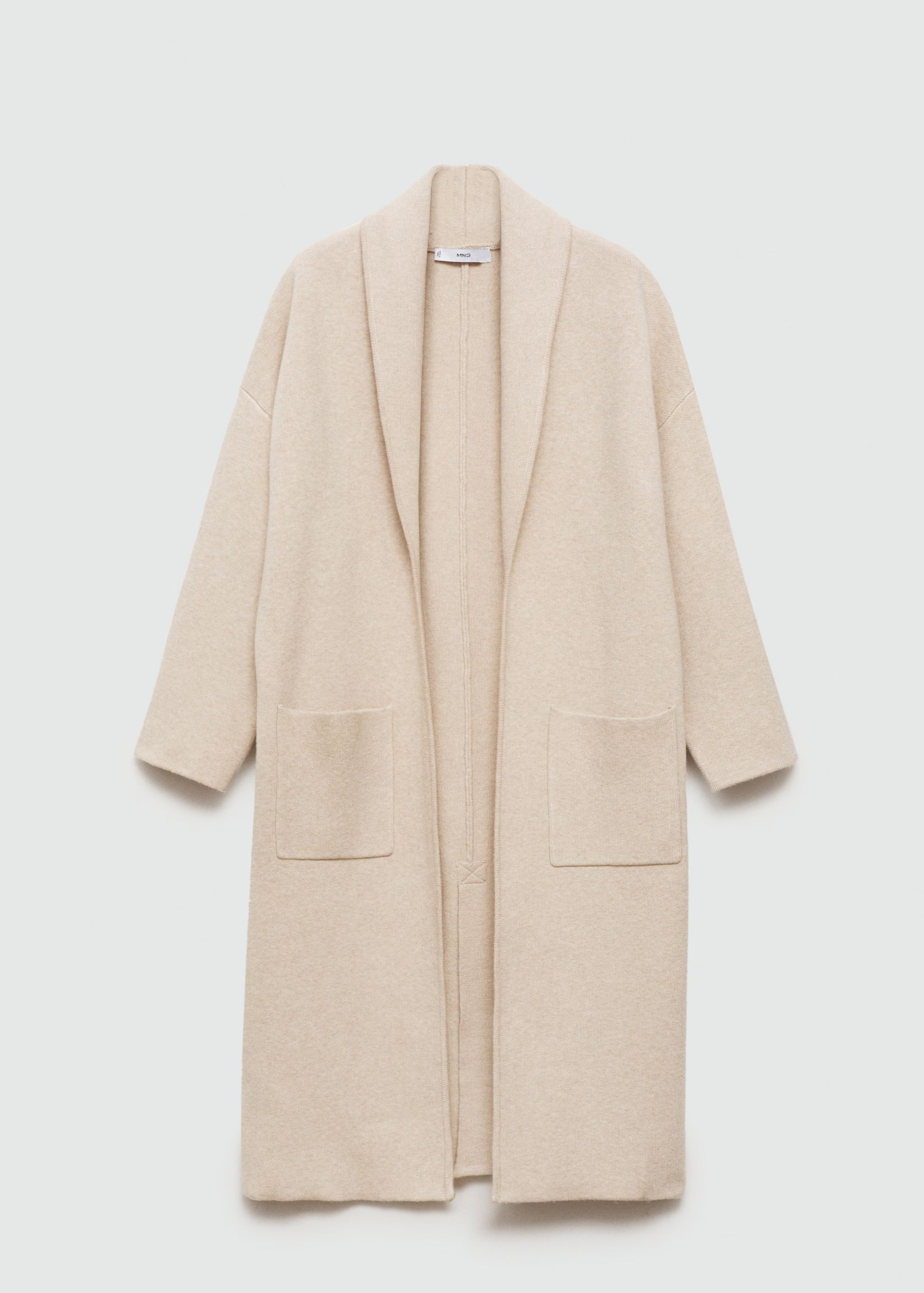 Oversized knitted coat with pockets | MANGO (US)