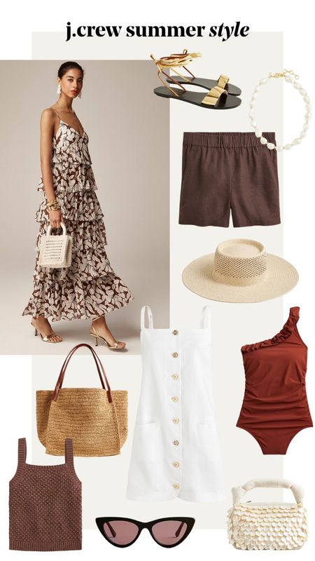 Jcrew summer fashion, New arrivals, white dress, sandals, beach hat,
Beach bag 

#LTKFindsUnder100 #LTKStyleTip #LTKSummerSales