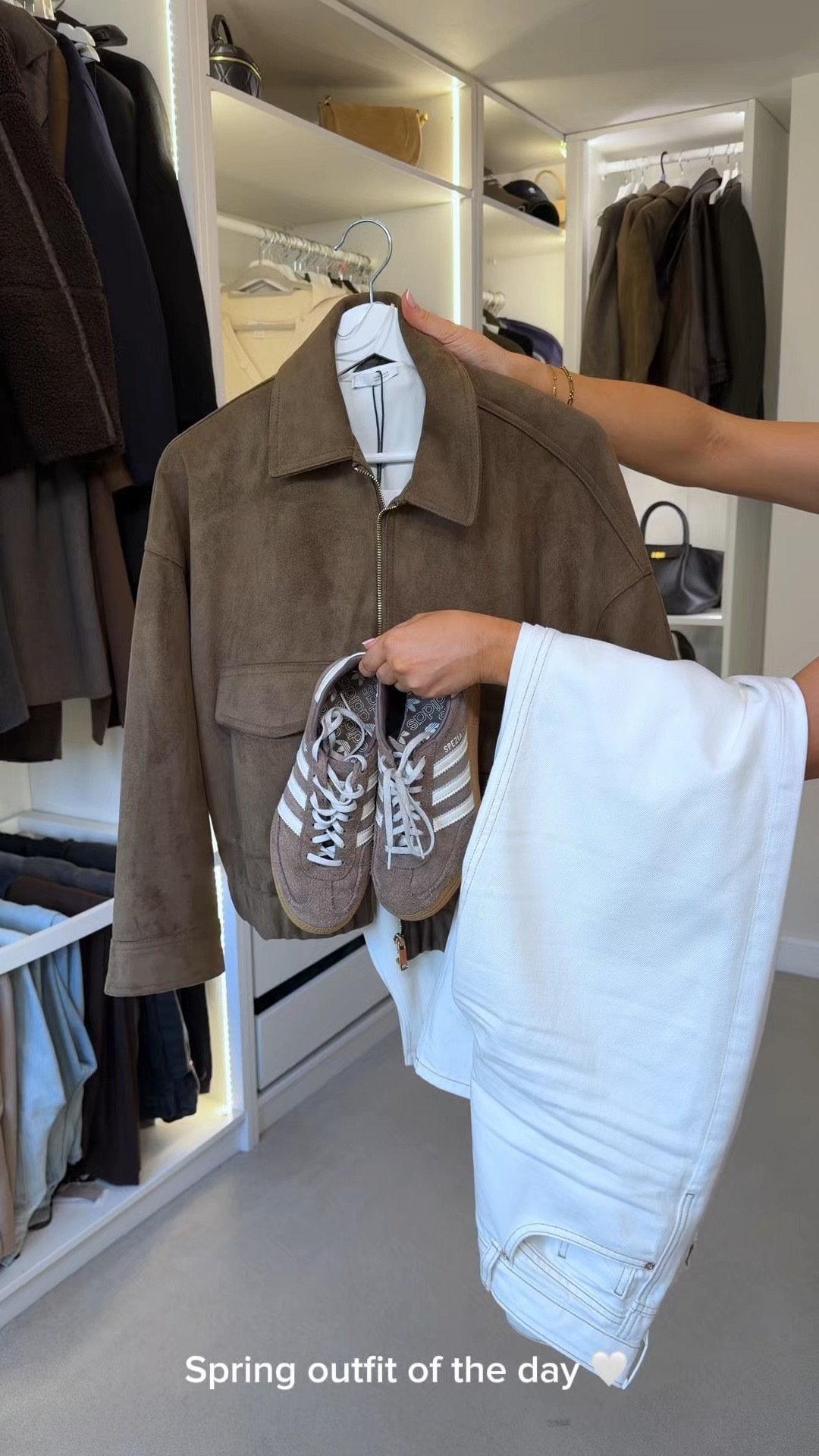 Spring casual outfit inspiration 🤍

 Jacket - size small
Bodysuit - size small 
Jeans - size 8 (I’m 5”3/5”4) 

#LTKSeasonal #LTKgrwm #LTKootd