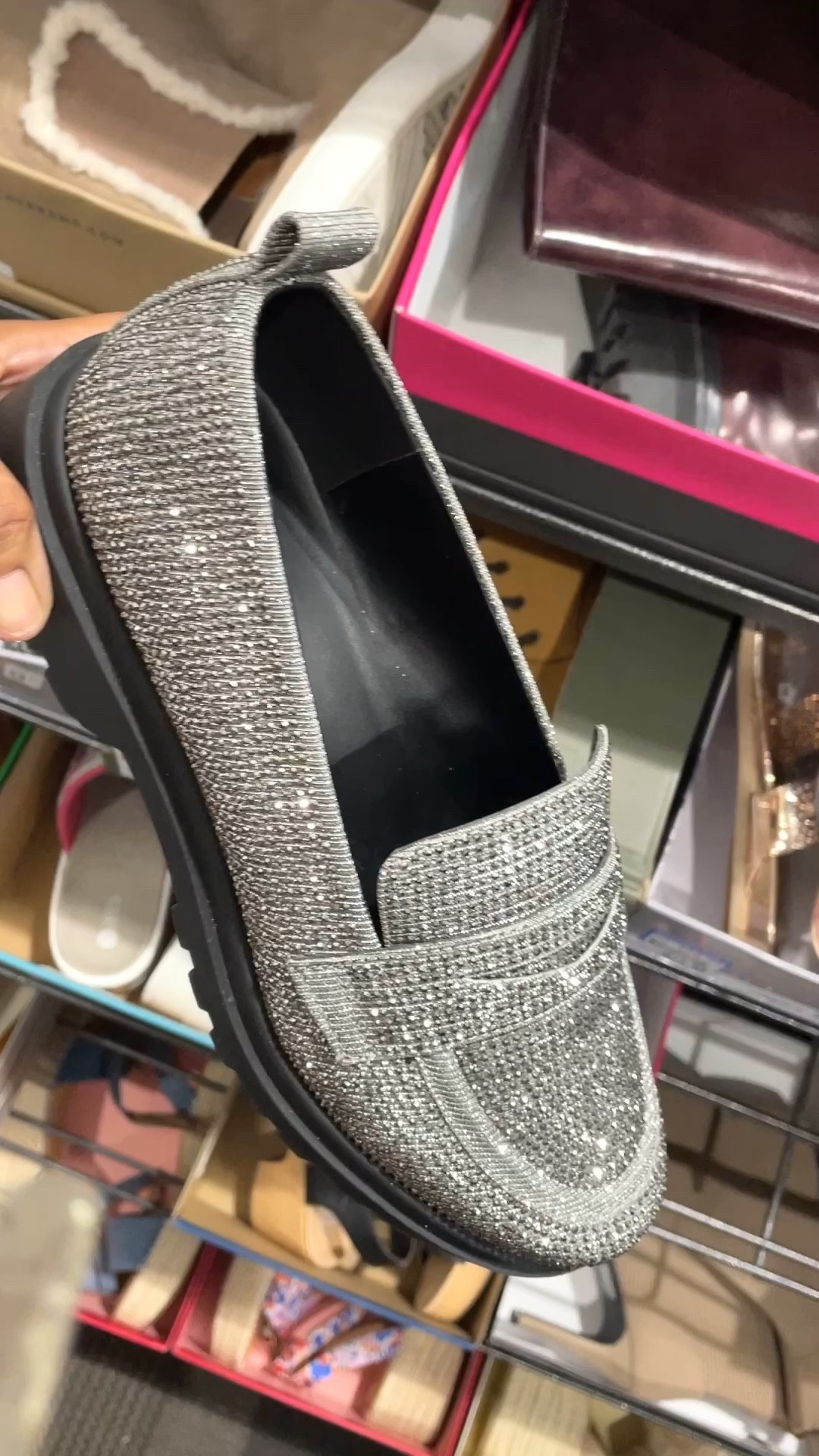 Sparkly hot sale loafers womens