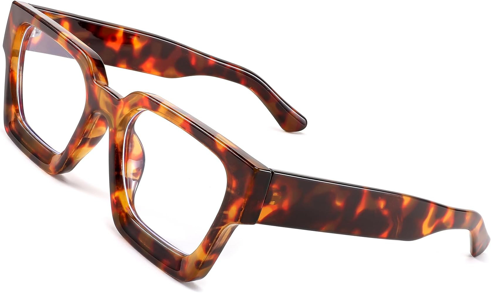 FEISEDY Blue Light Blocking Glasses Thick Computer Eyewear Retro 90s Square Frame B2383 | Amazon (US)