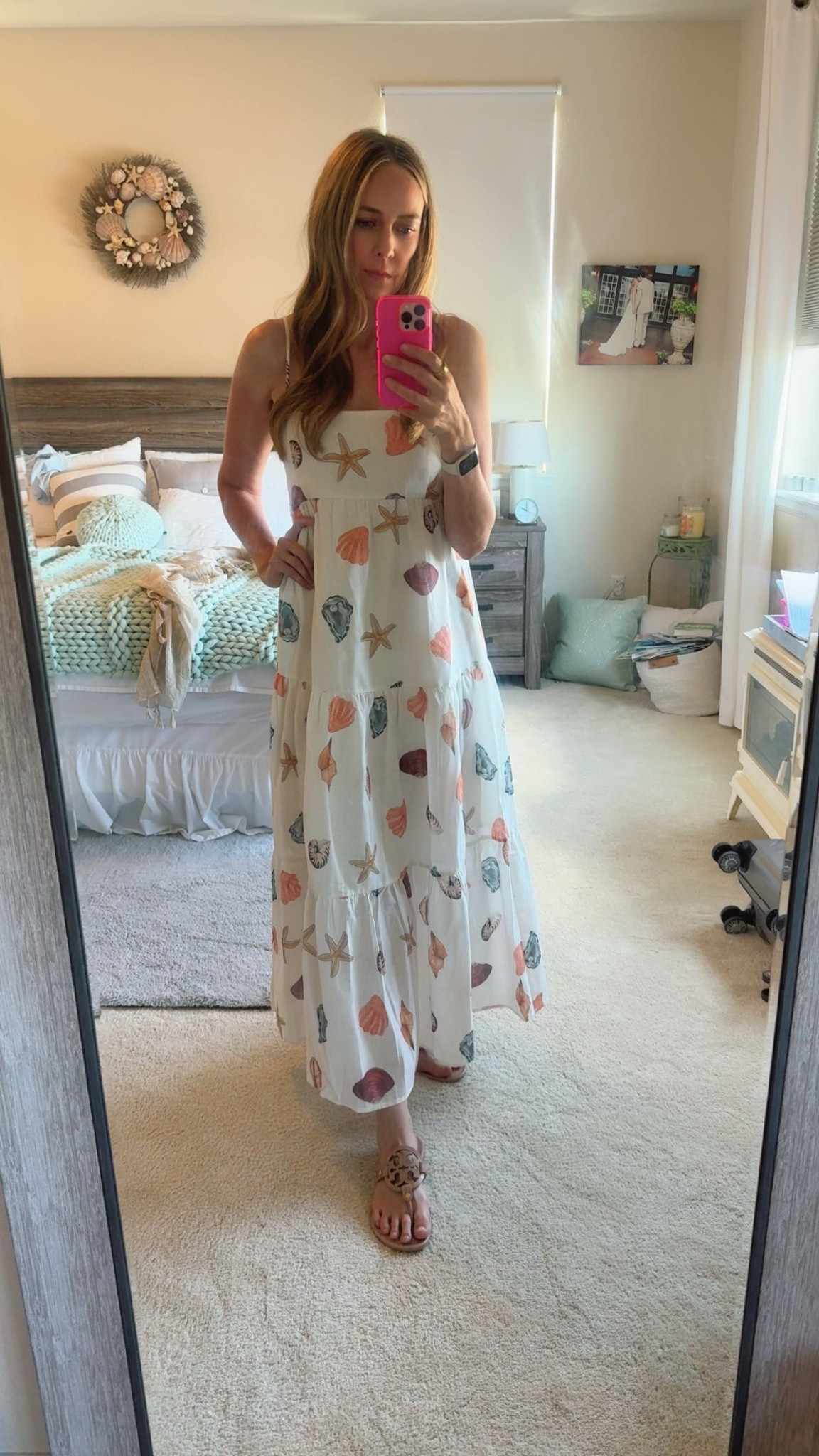 My seashell dress you all loved is back!! And it’s 50% off if you buy it in the app!

#LTKSeasonal #LTKOver40 #LTKTall