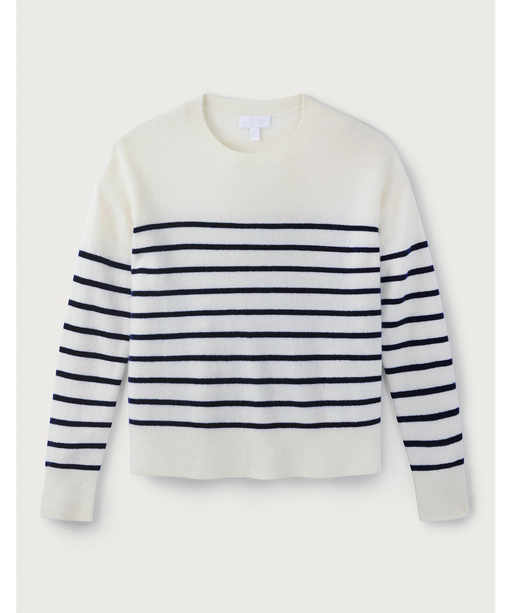 Striped Cashmere Crew-Neck Jumper | The White Company (UK)