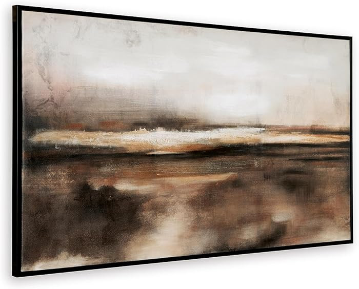 Signature Design by Ashley Drewland Contemporary Framed Gallery Wrapped Canvas Wall Art 60 x 35 I... | Amazon (US)