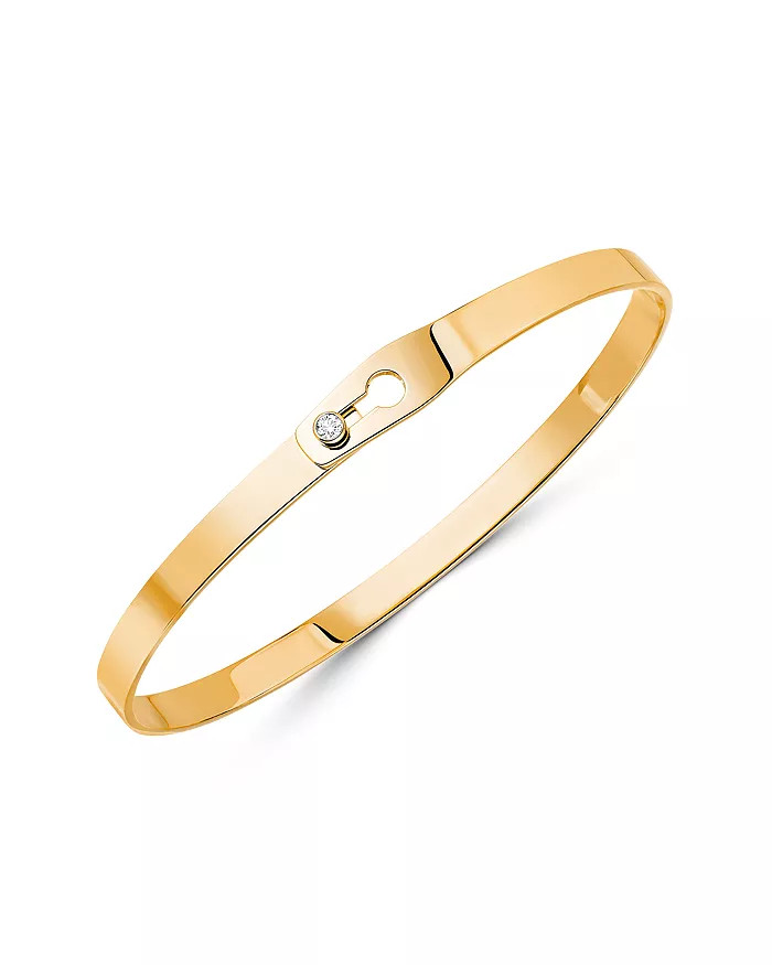 18K Yellow Gold Serrure Bangle Bracelet with Diamonds | Bloomingdale's (US)
