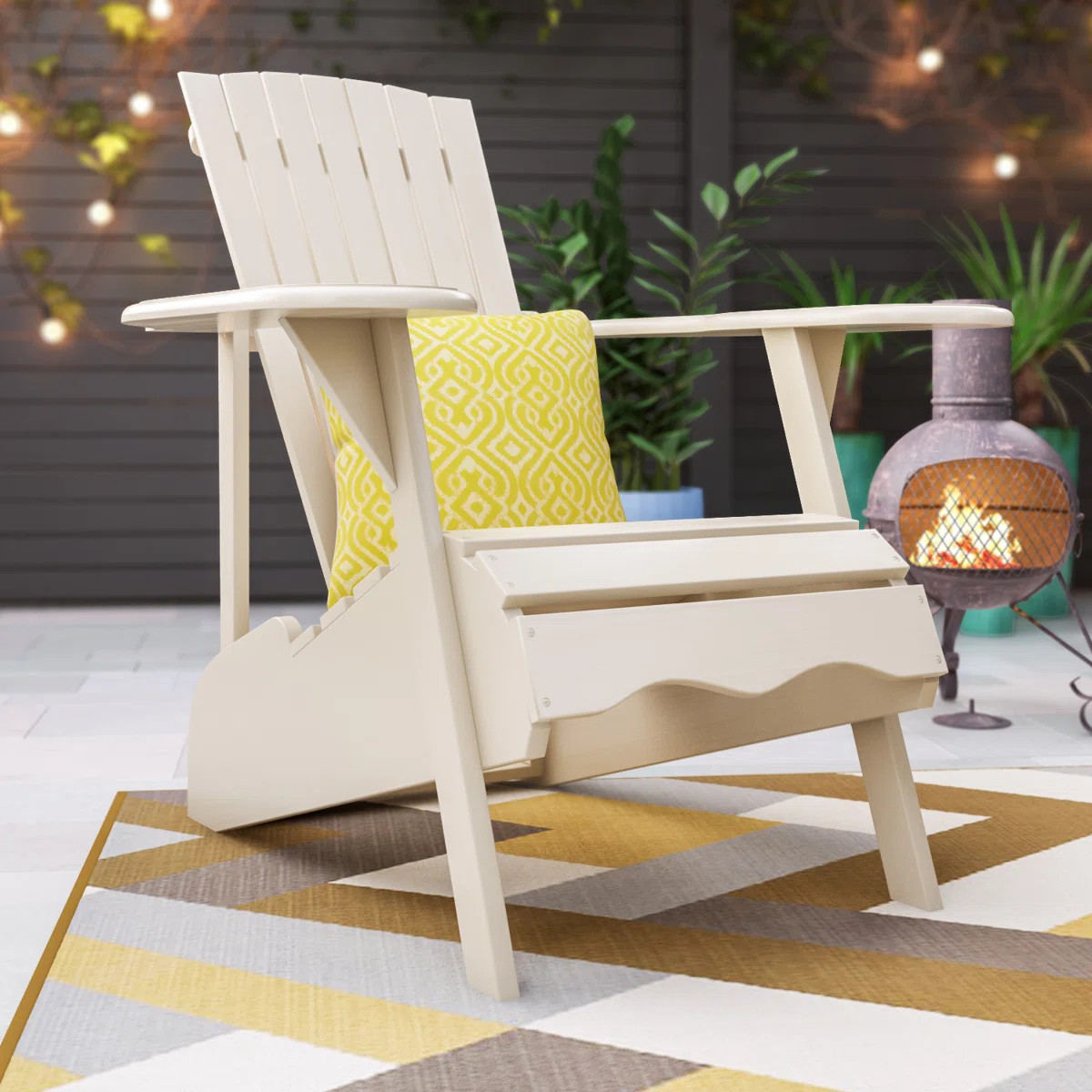 Melida Acacia Outdoor Adirondack Chair | Wayfair North America