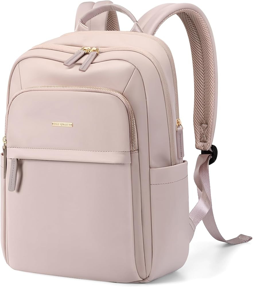 Hiking Travel Backpack for Women Casual Business Weekender Multilayer Laptop Bag,16 Inch,Pink | Amazon (US)