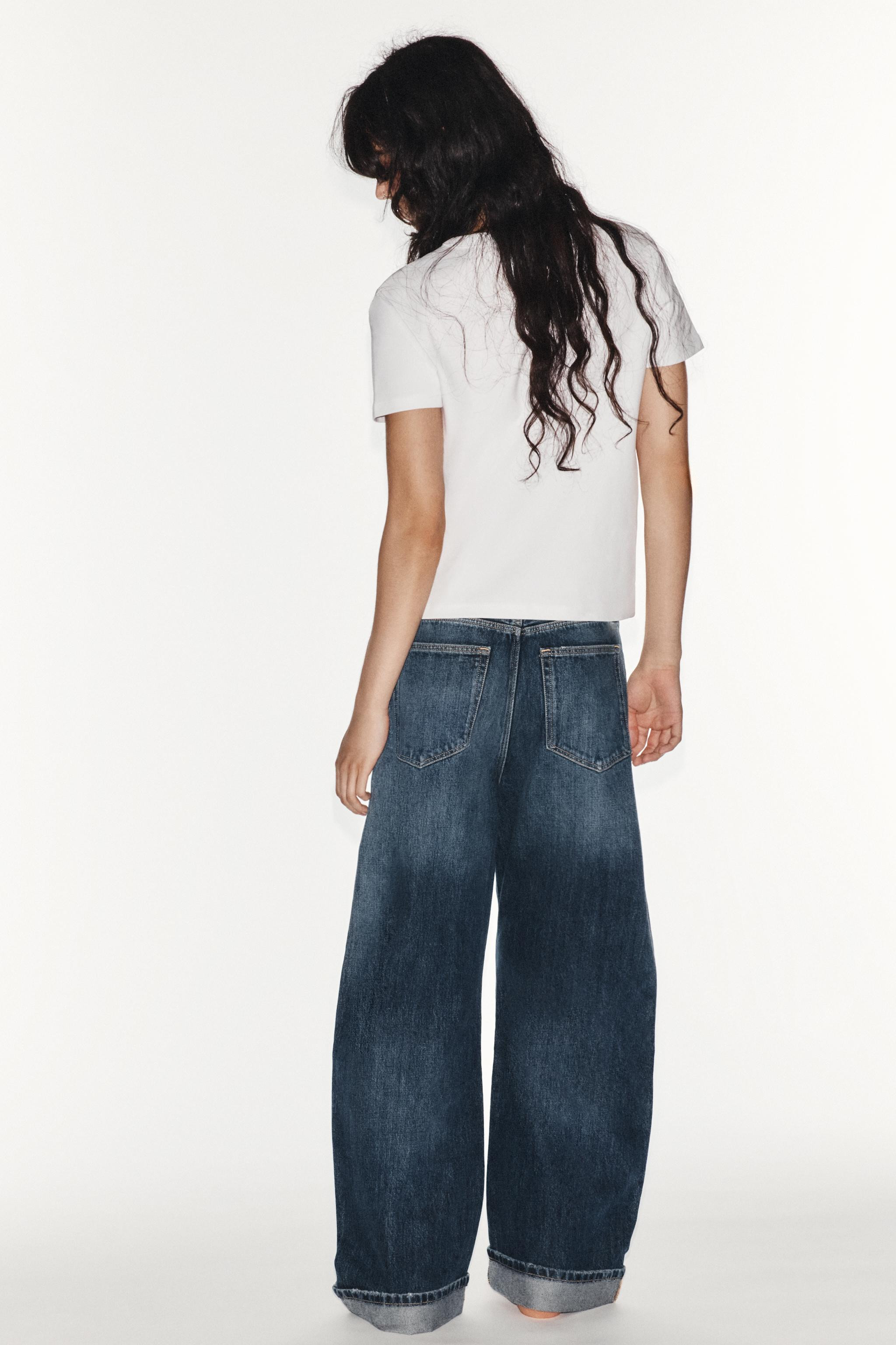 TRF MID-WAIST BAGGY FOLDED JEANS | Zara FR