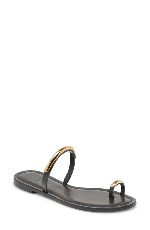 Dolce Vita Wink Slide Sandal in Black Leather at Nordstrom, Size 6 | Nordstrom