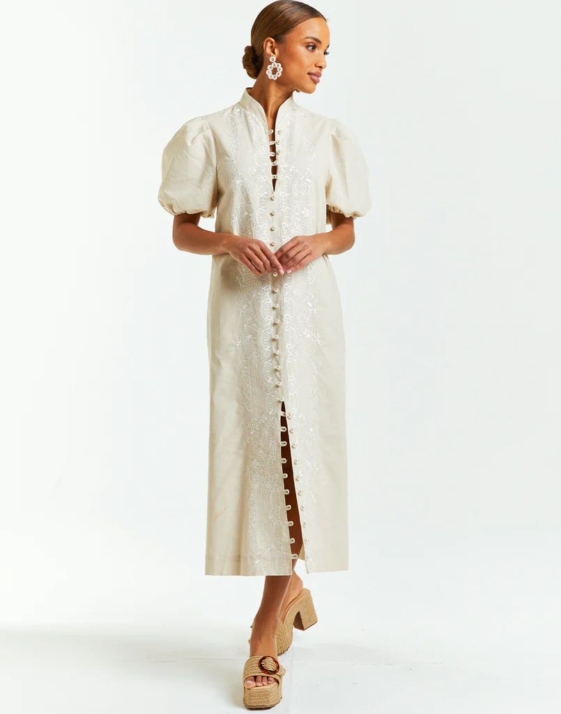 Elliana Barong Midi Dress | Mestiza New York