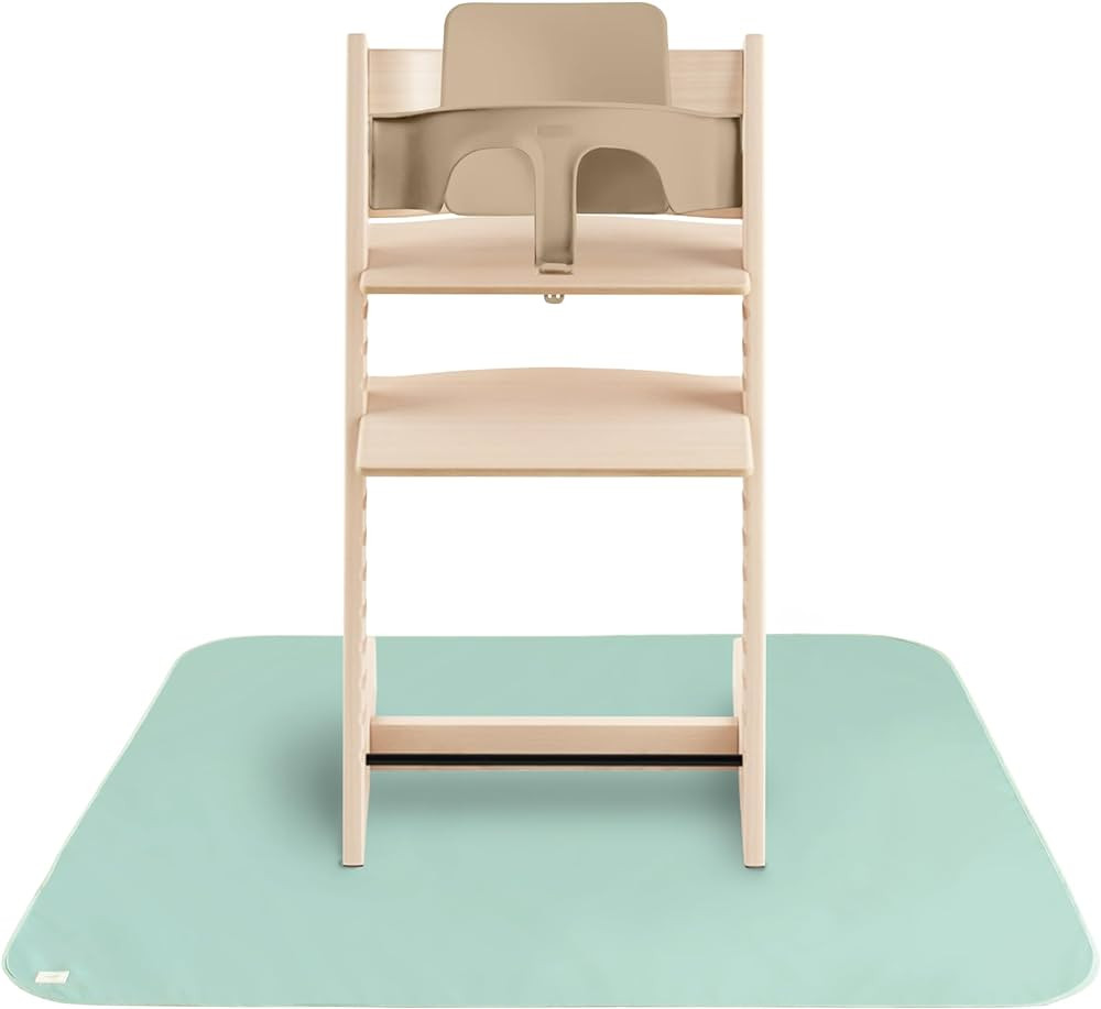 mushie Baby Splat Mat 42.5x42.5 Inch (Roman Green) | Water Resistant for Under High Chair and Inf... | Amazon (US)