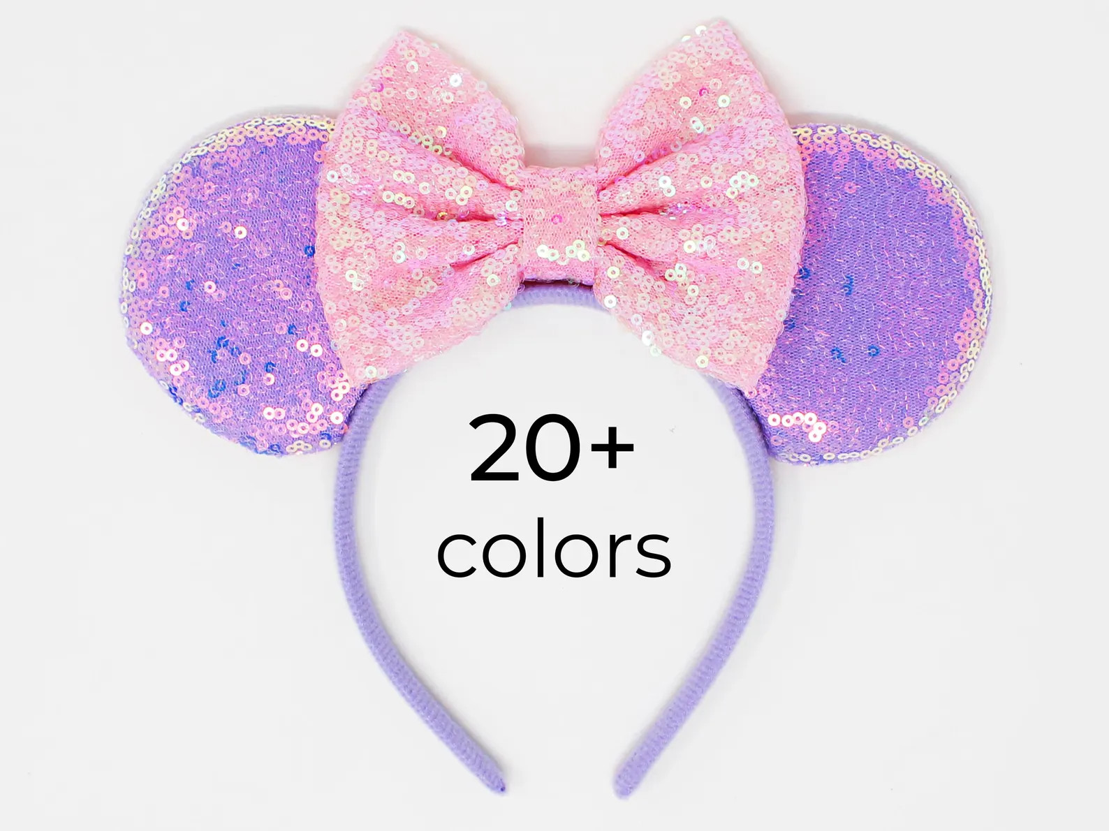 Candy Lilac Mouse Ears One Size | Candy Color Gold Mouse Ears | Birthday Mouse Ears | Choose Bow ... | Etsy (US)