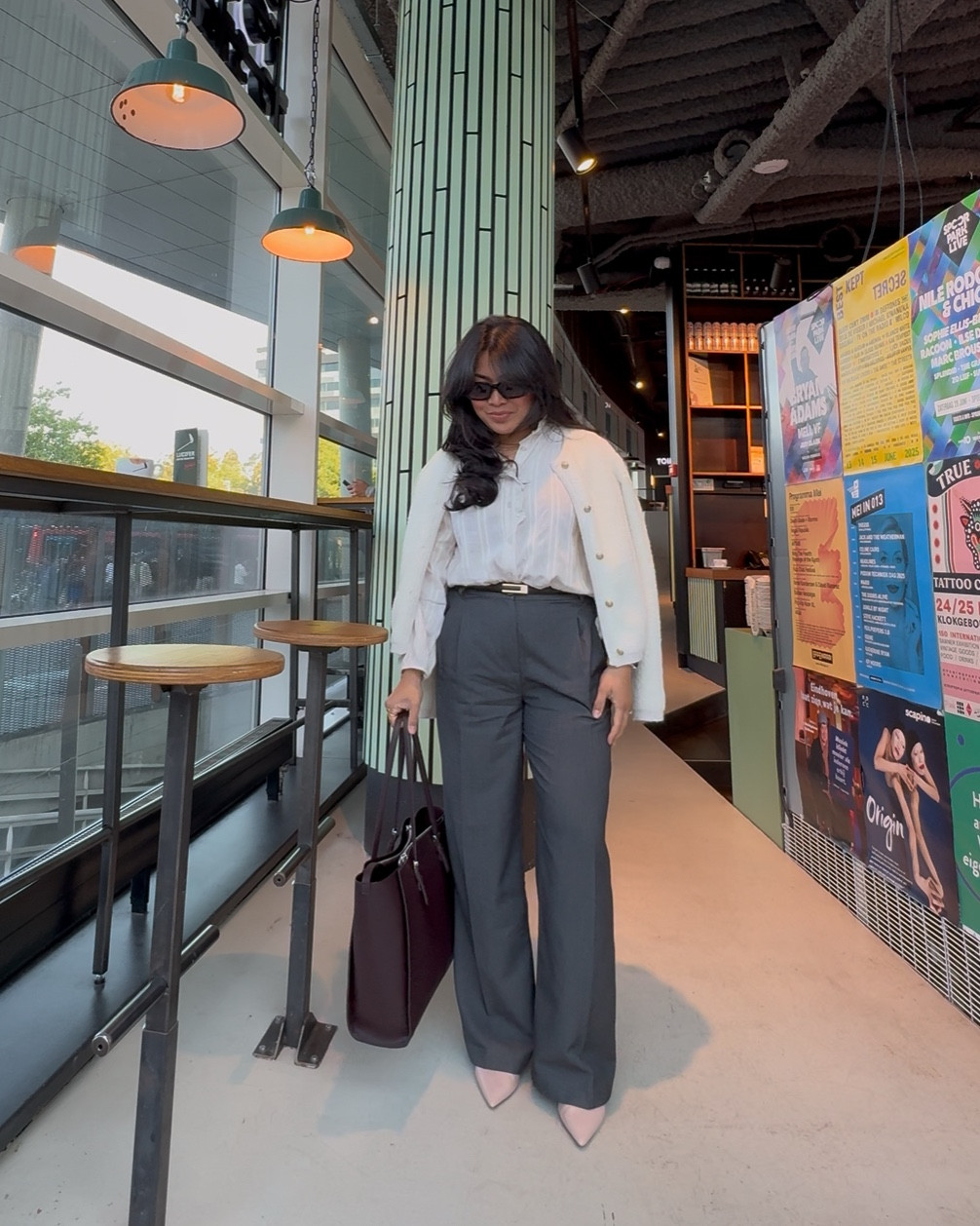 Chic, comfy, and corporate-ready 🤍✨ Styling grey tailored pants with a crisp white top and cozy cream cardigan — elevated with a plum belt & matching bag for that pop of color. Cream slingbacks to finish the look! 
Top S
Pants 36
Shoes 37
Height 153cm
Weight 56 (currently )

#LTKnederlands #LTKworkwear #LTKeurope