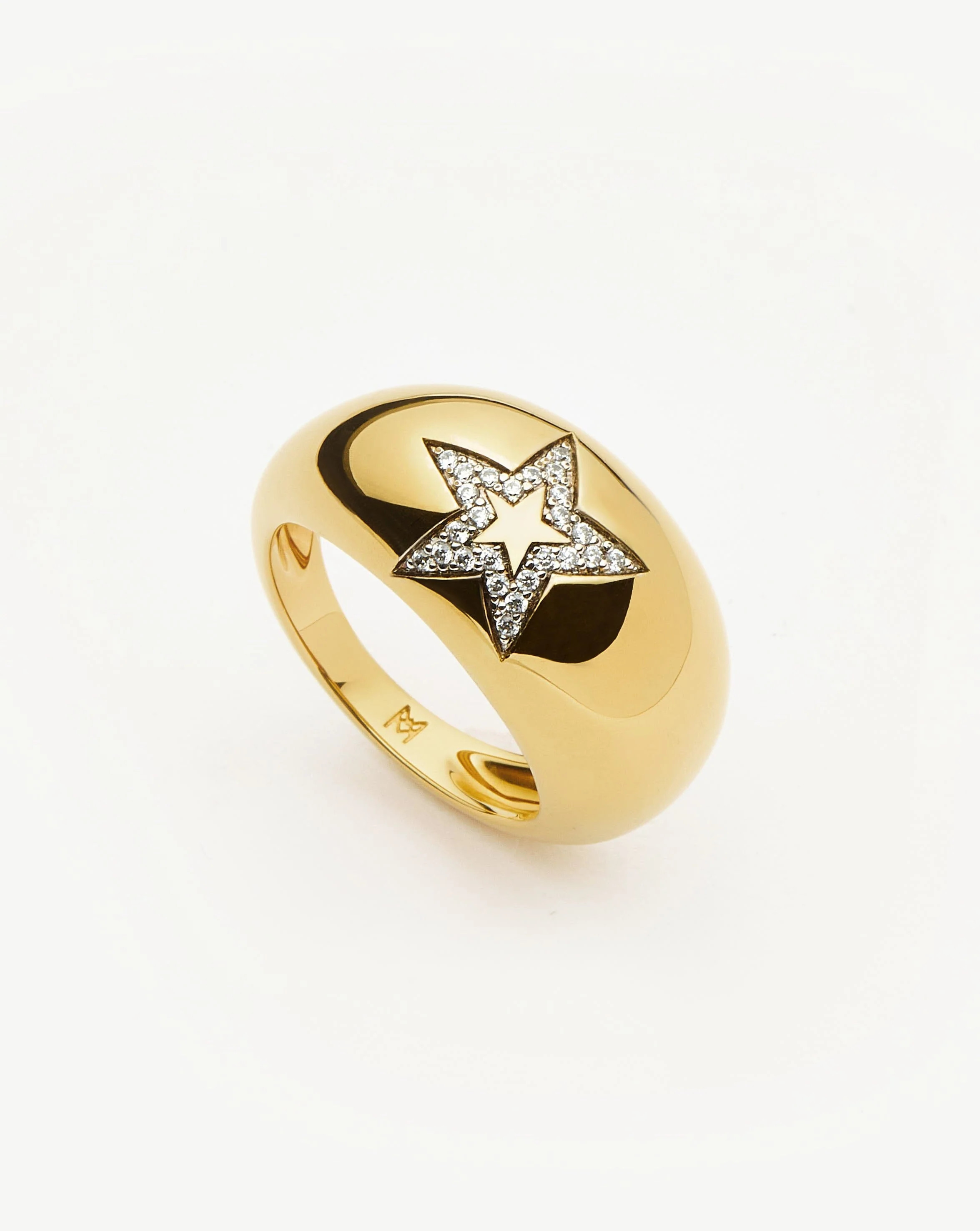 Celestial Pave Star Dome Ring | 18ct Gold Vermeil/Cubic Zirconia | Missoma UK