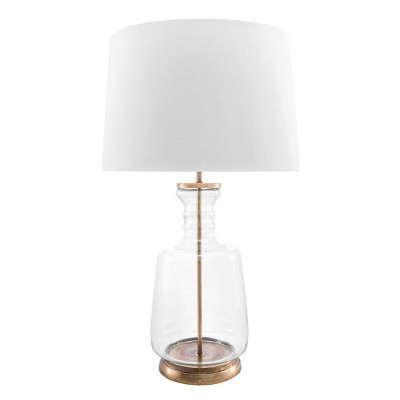 nuLOOM Eagan Glass 24" Table Lamp Lighting - Gold 24" H x 15" W x 15" D | Target