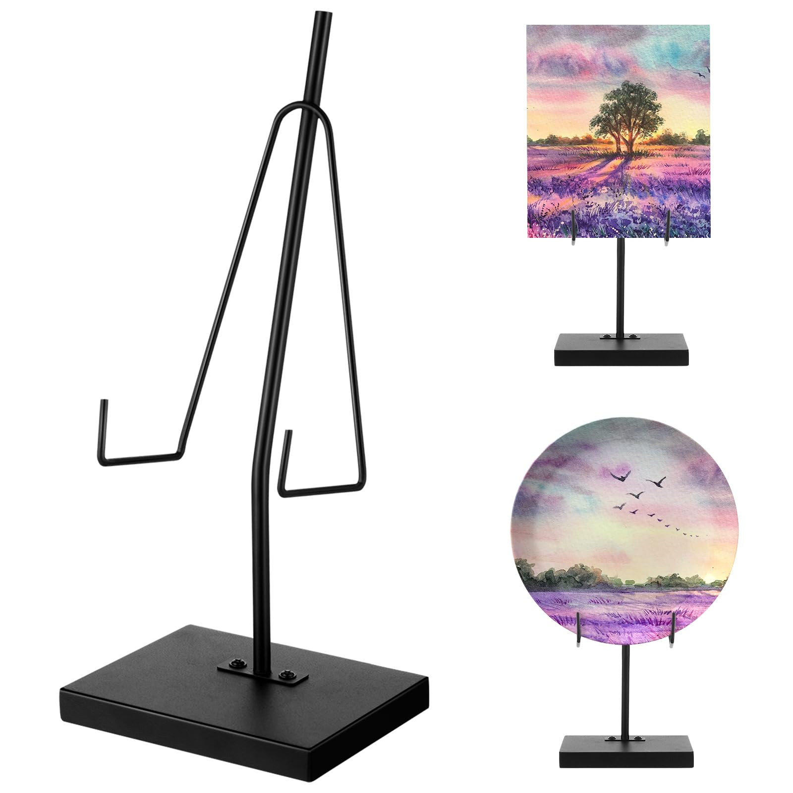 Black Metal Frame Holder Heavy Duty Sign Holder Vertical Picture Art Painting Display Stand Plaqu... | Amazon (US)