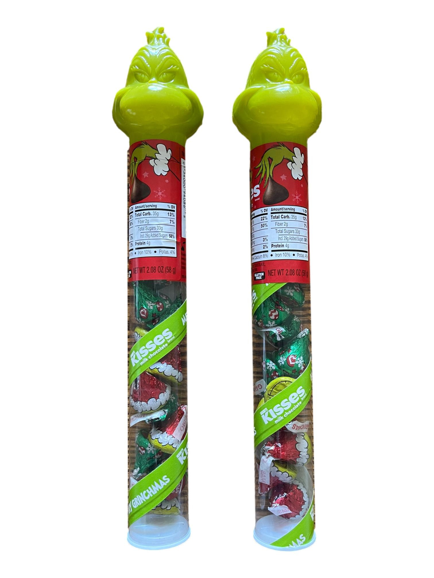 Grinch Kisses Milk Chocolate Candy 2 pack Christmas Candy Cane | Walmart (US)
