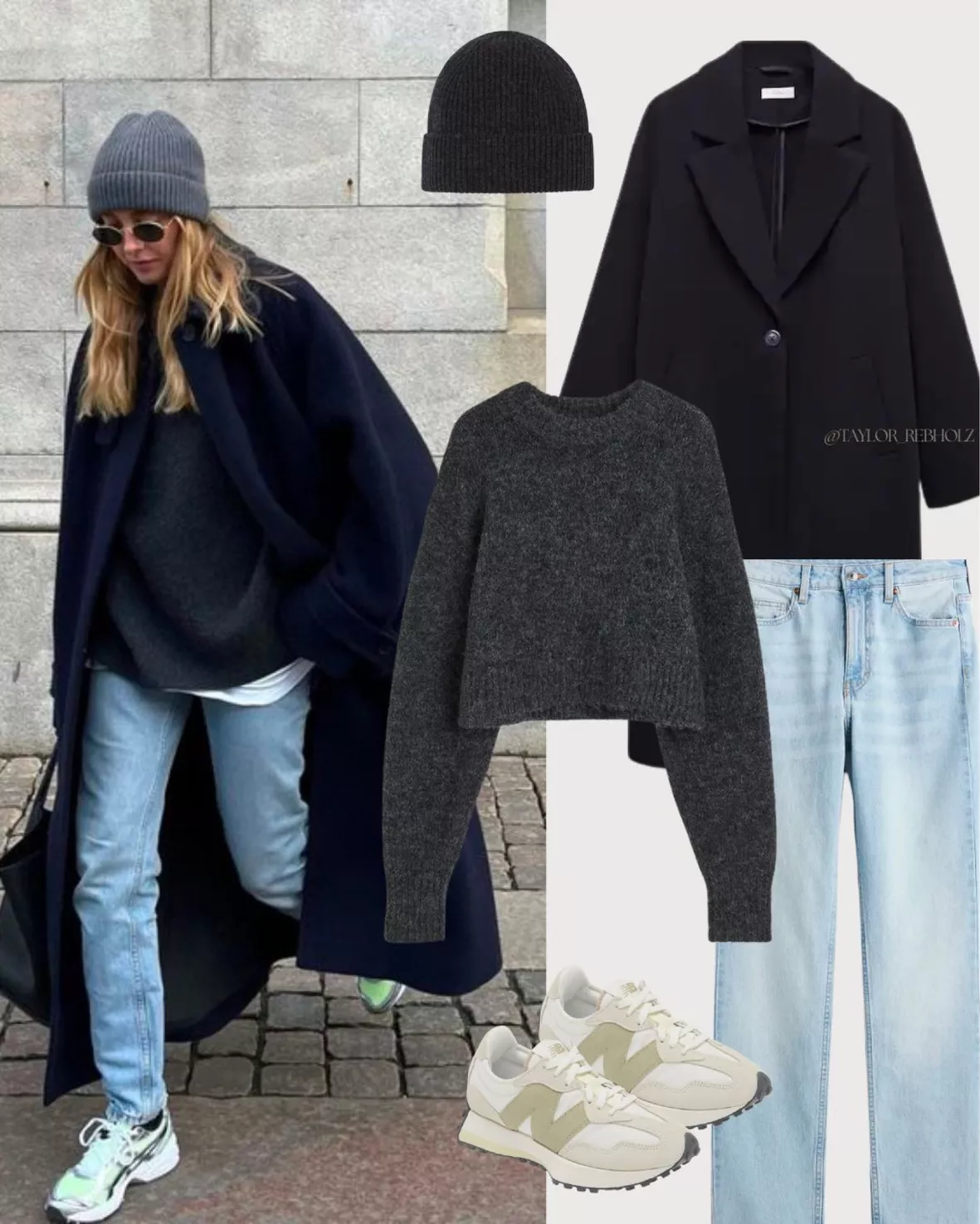 Padded-sleeve wool cape curated on LTK