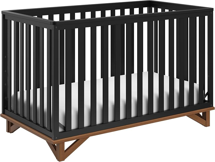 Storkcraft Santa Monica 5-in-1 Convertible Crib (Black with Vintage Driftwood) – GREENGUARD Gol... | Amazon (US)
