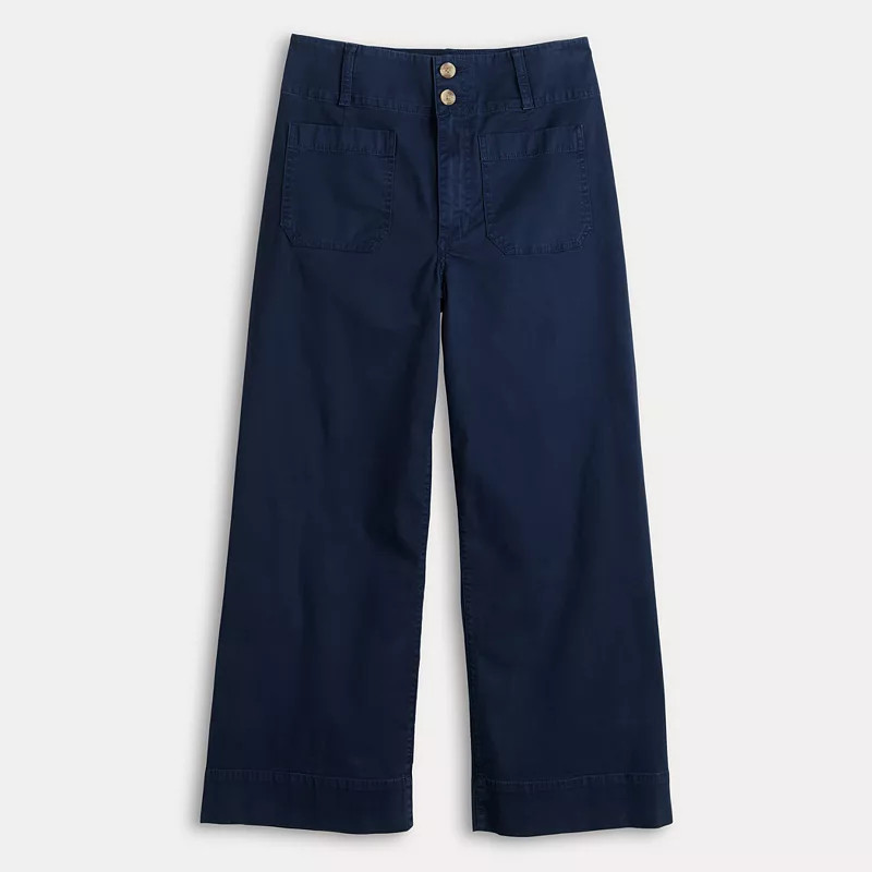 Women's LC Lauren Conrad Super High Rise Wide Leg Crop Pants | Kohl's