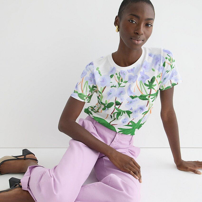 Nicole Wittenberg X J.Crew sweet William allover graphic T-shirt | J. Crew US