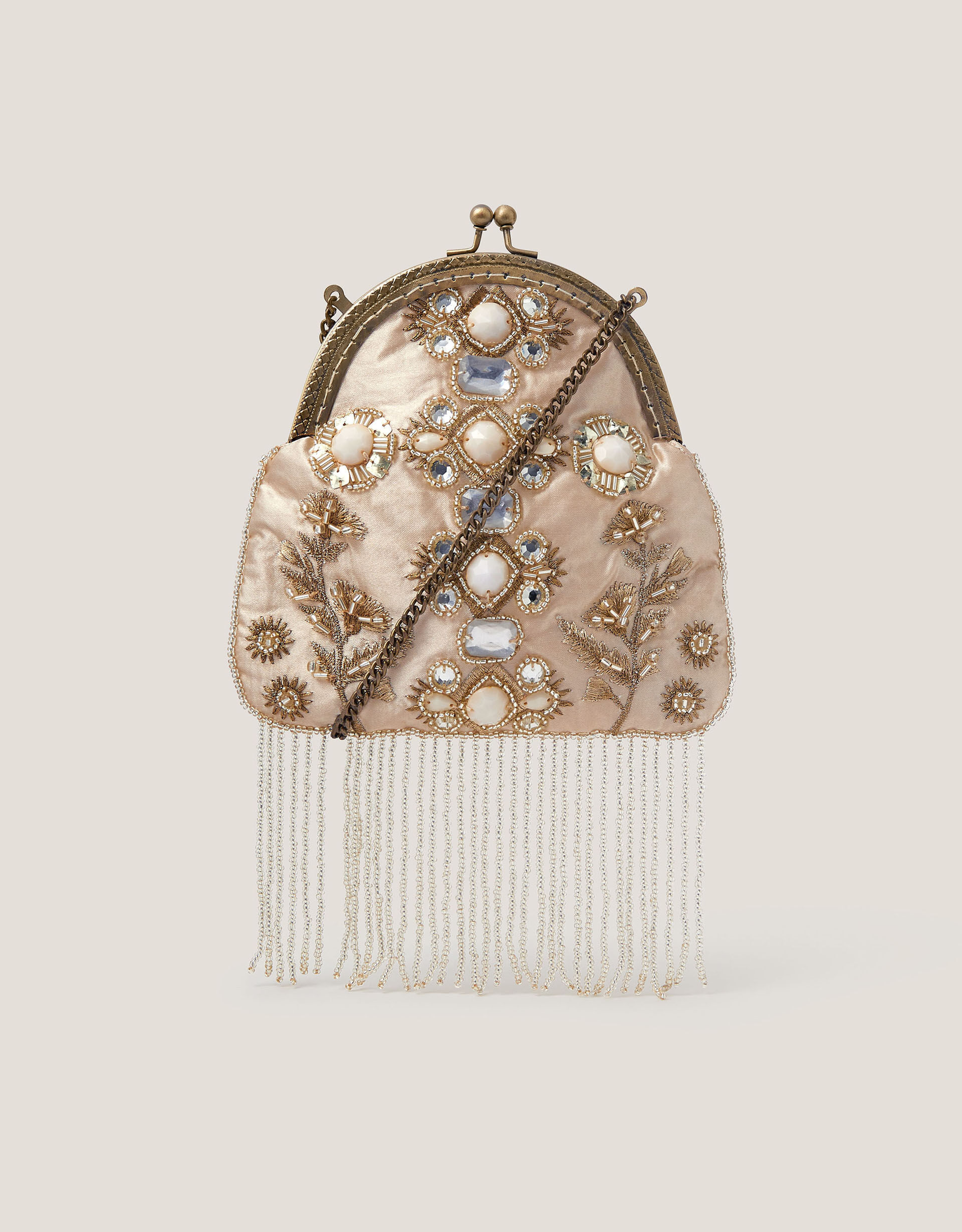Adela Gemstone Embellished Tassel Purse | Monsoon (UK)