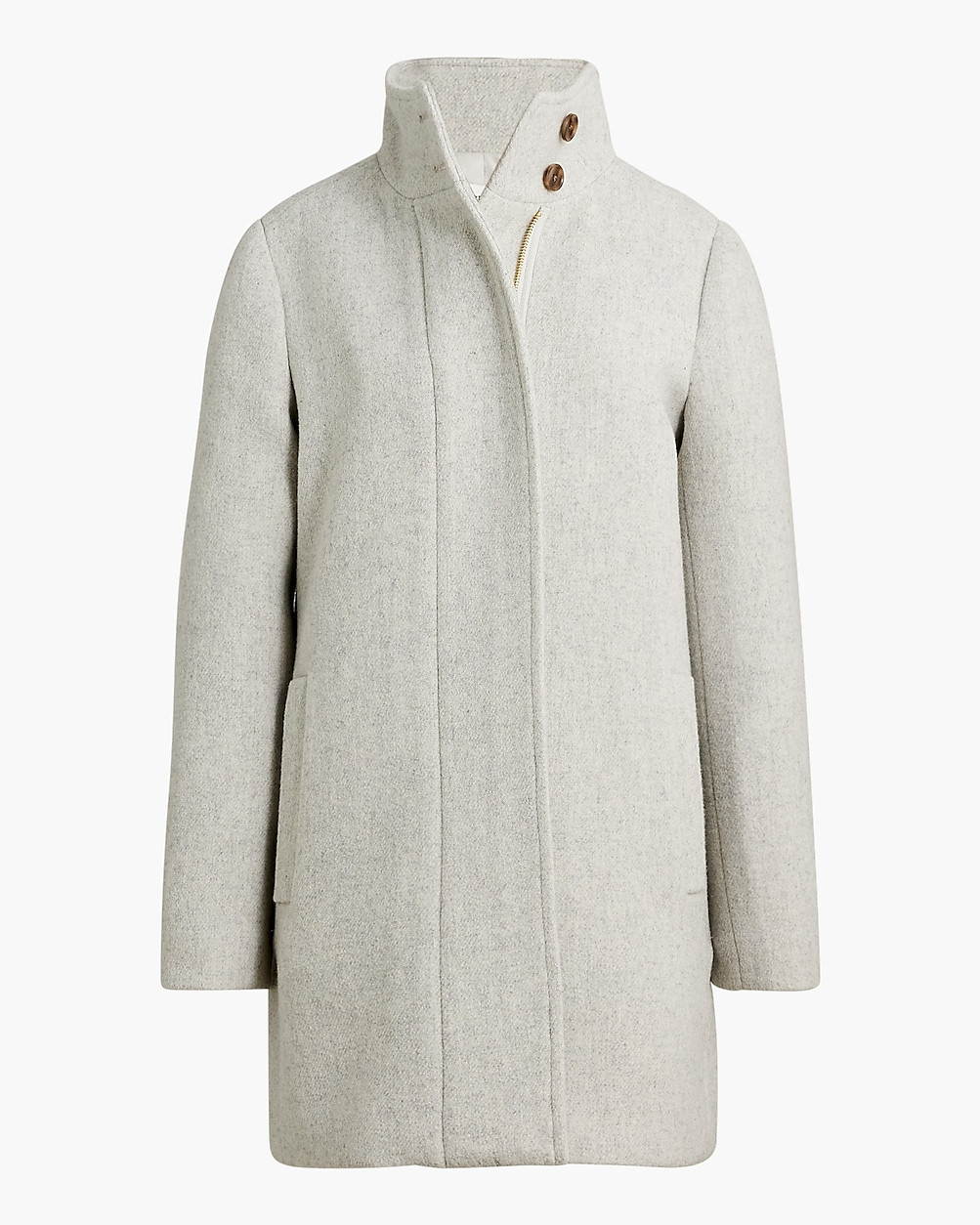City coat with button neck | J.Crew Factory