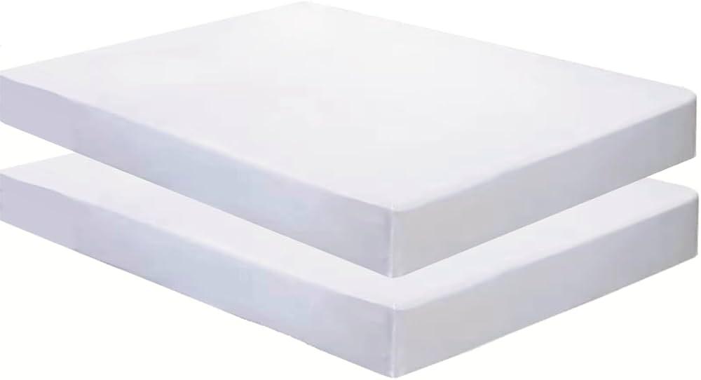 2-Pack White Fitted Sheet Twin, Bed in a Bag White Twin Fitted Sheets Only, Super Soft Microfiber... | Amazon (US)