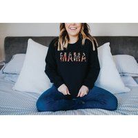 Leopard Print Mama Sweatshirt | Etsy (US)