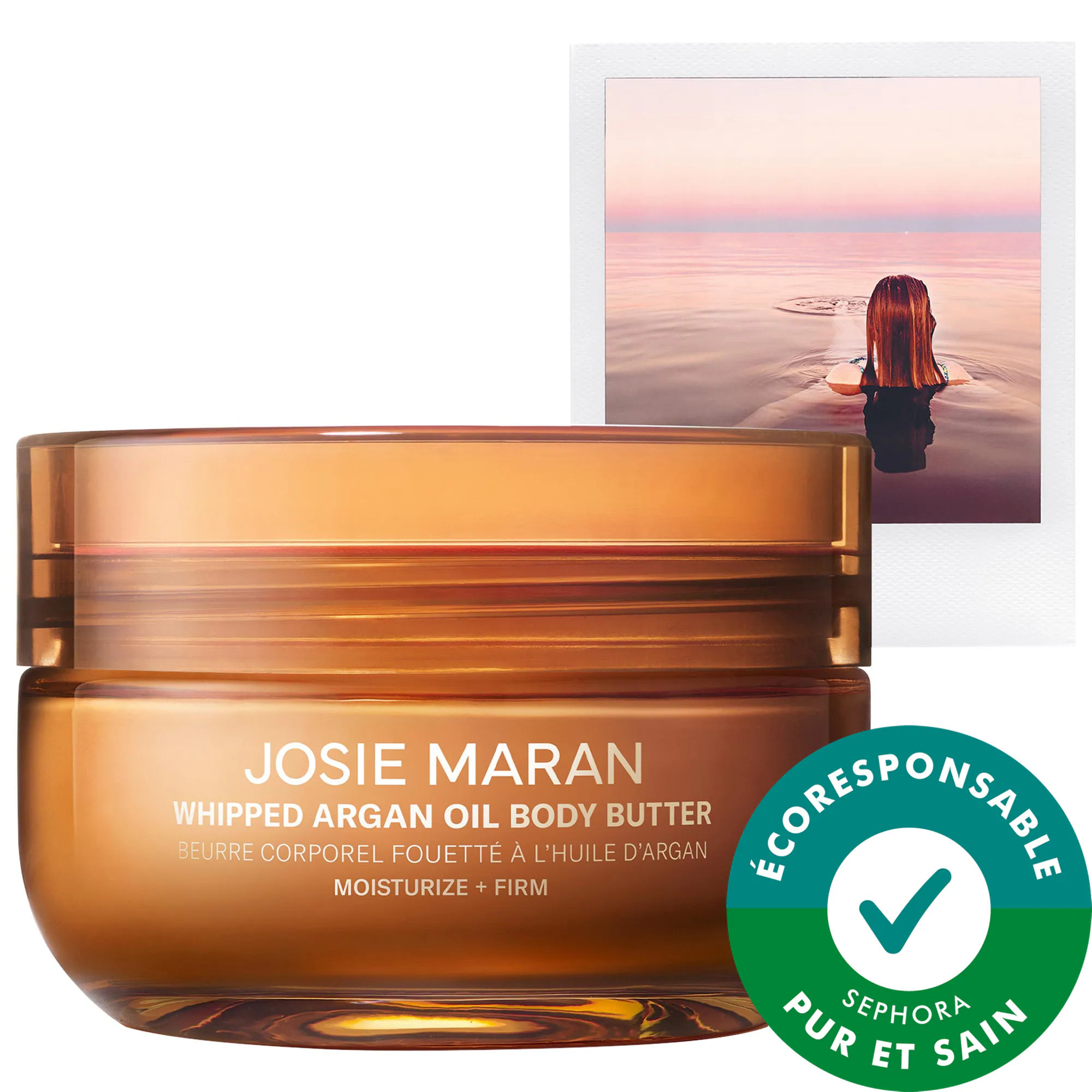 JOSIE MARAN Vanilla Bean - Whipped Argan Oil Refillable Firming Body Butter Jar 6 oz | Sephora (US)