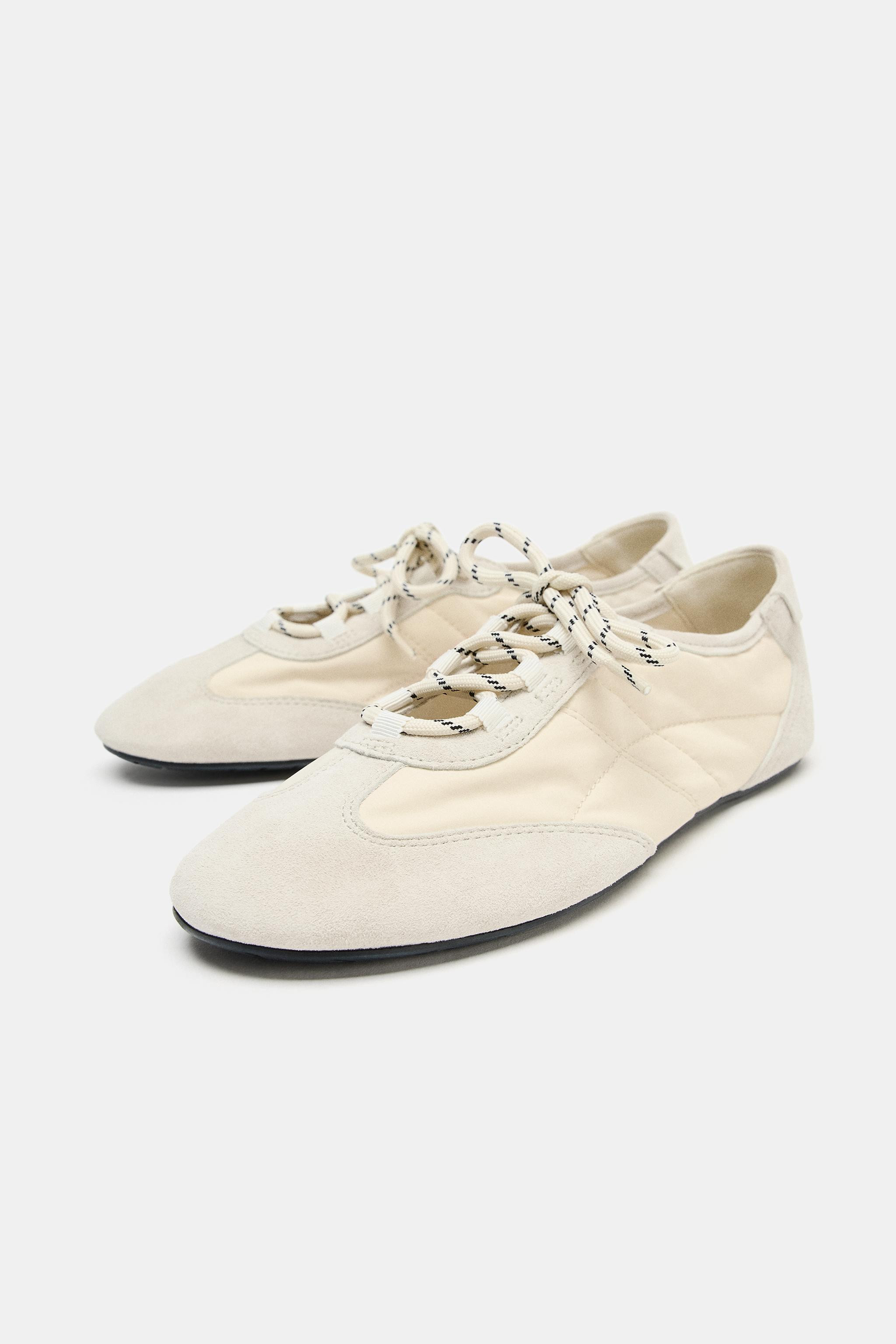 COMBINED SPORTY BALLET FLATS | Zara US
