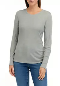 Women's Long Sleeve Ribbed T-Shirt | Belk