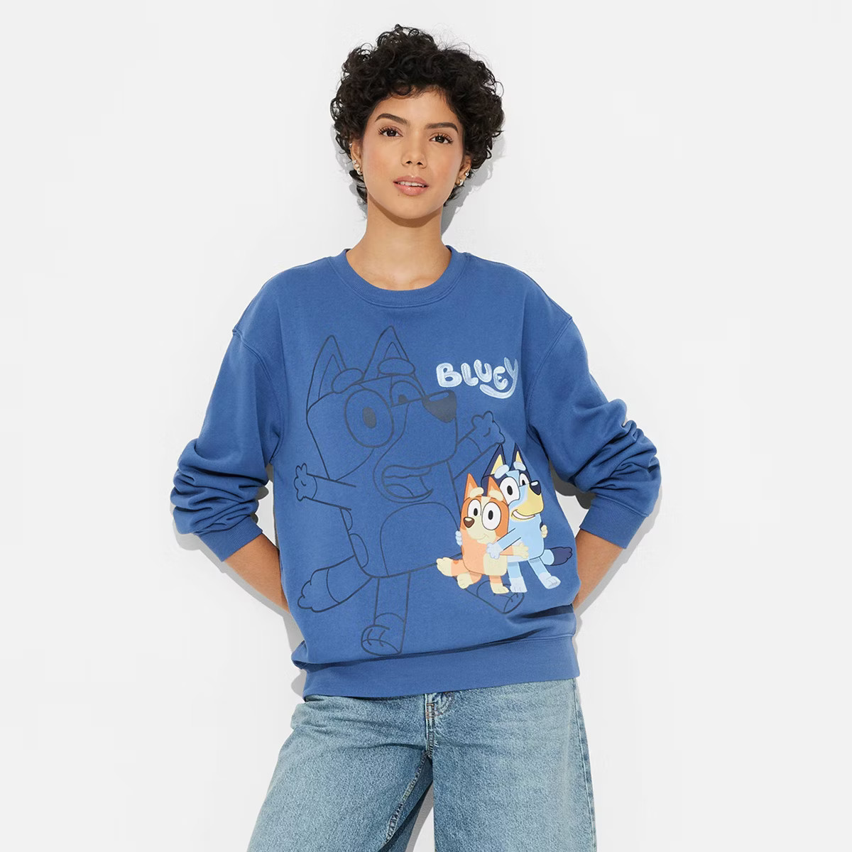 Women's Bluey and Bingo Graphic Sweatshirt - Blue | Target