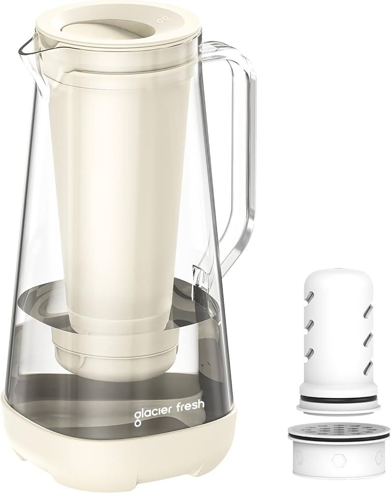 GLACIER FRESH Glass Water Pitcher for Tap and Drinking Water with Membrane and Activated Filter, ... | Amazon (US)